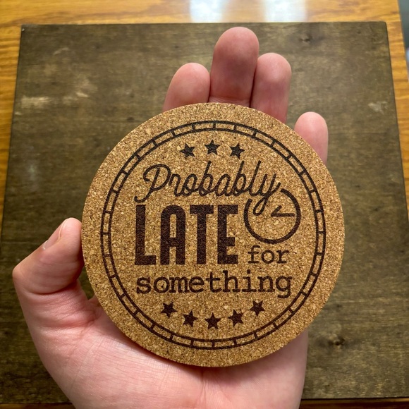 Funny Laser Engraved Cork Coaster #10 - Picture 3 of 5